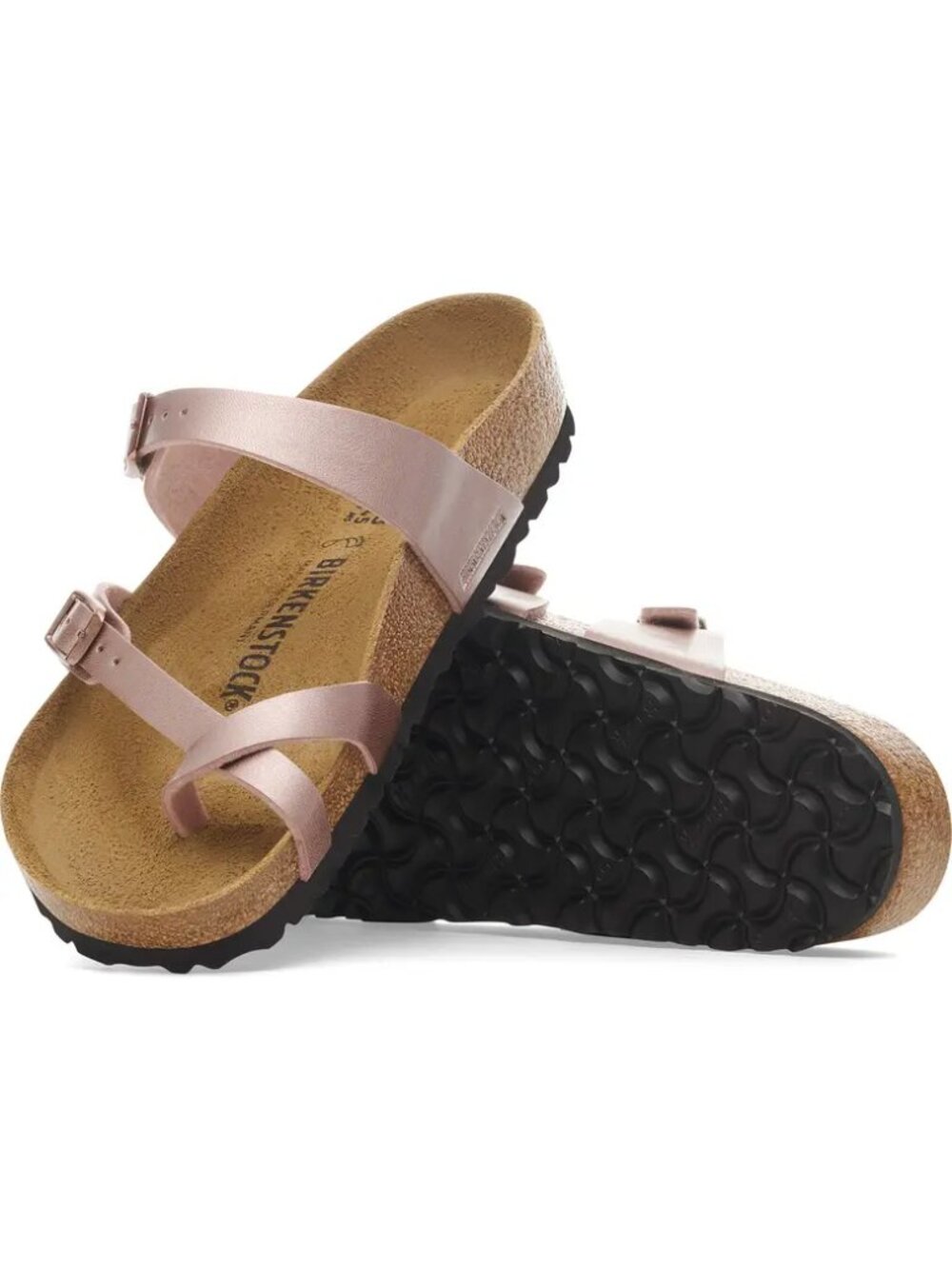 NEW Birkenstock MAYARI Copper Metallic Sandals Slides 38 R Womens 7 to 7.5